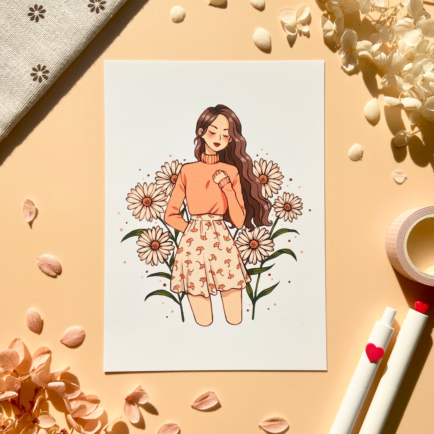 Daisy Girl Art Print