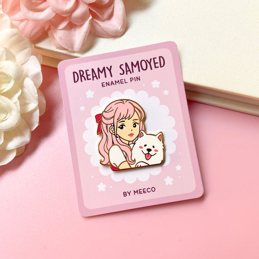 Dreamy Samoyed Pin