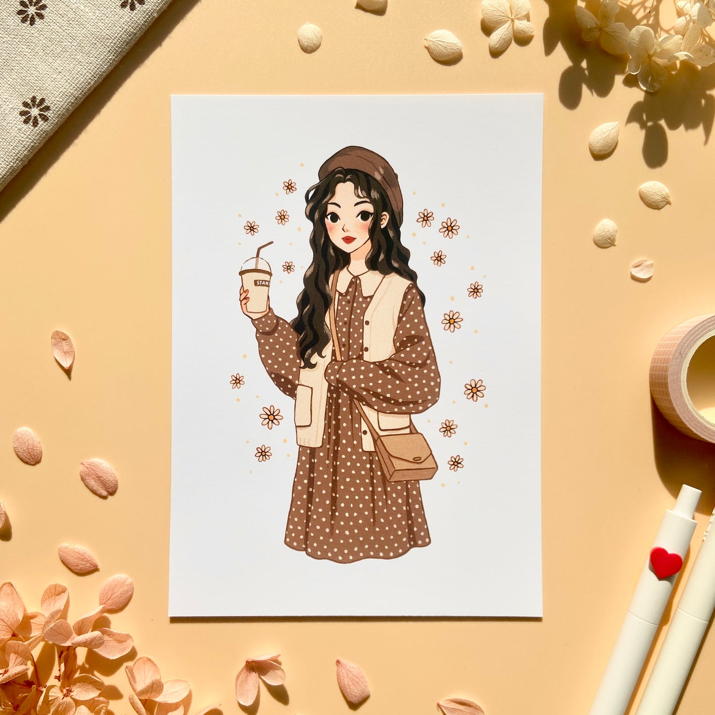 Autumn Girl Art Print