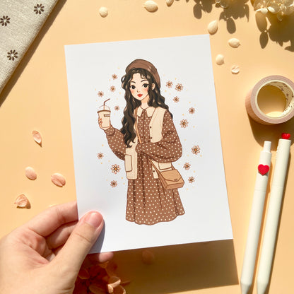 Autumn Girl Art Print