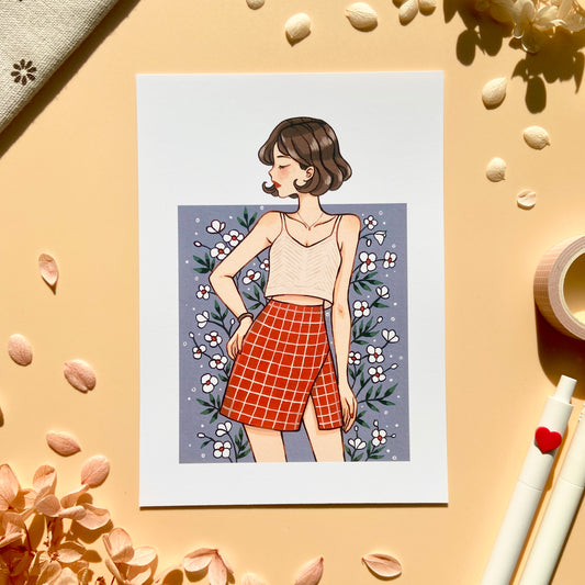 Fashion Summer Girl Art Print